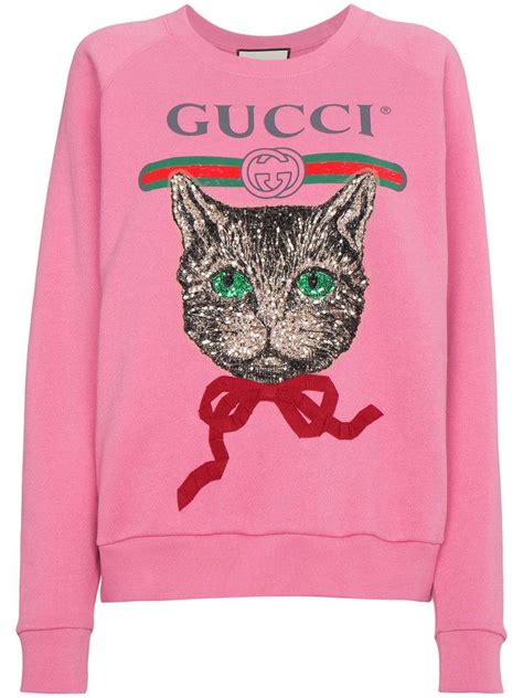 original gucci cat sweater|gucci pink cat sweatshirt.